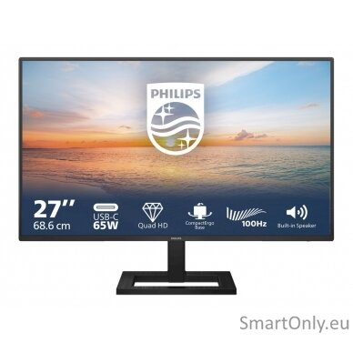 Philips 27E1N1600AE/00 | 27 " | IPS | 16:9 | 100 Hz | 4 ms | 2560 x 1440 pixels | 350 cd/m² | HDMI ports quantity 1 | Warranty 36 month(s) 1