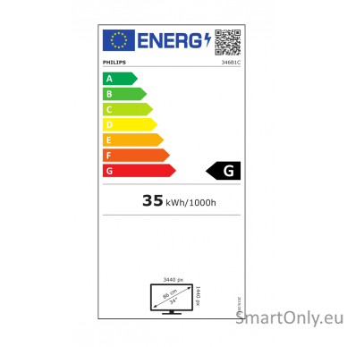 Philips B Line 346B1C/00 34 ", VA, WQHD, 3440 x 1440, 21:9, 5 ms, 300 cd/m², Black 5