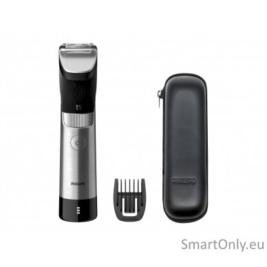 Philips Beard Trimmer BT9810/15 Cordless and corded Step precise 0.4 mm Number of length steps 30 Black/Silver 4