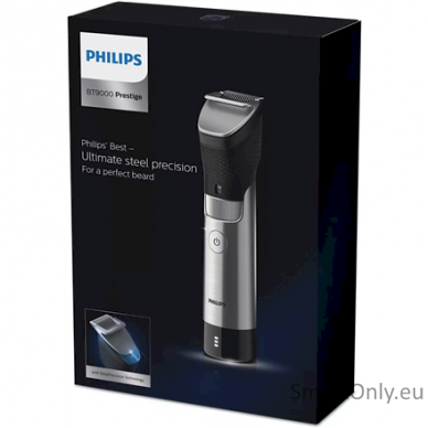 Philips Beard Trimmer BT9810/15 Cordless and corded Step precise 0.4 mm Number of length steps 30 Black/Silver 3