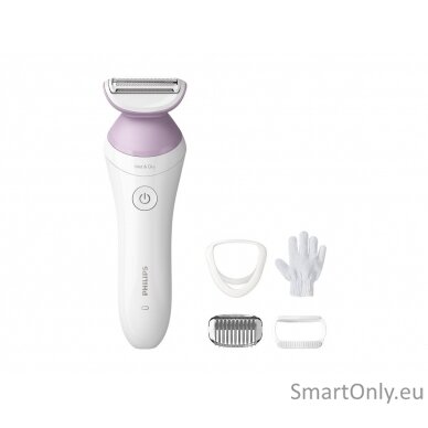 Philips Cordless Shaver BRL136/00 Series 6000 Operating time (max) 40 min, Wet & Dry, NiMH, White/Purple 7