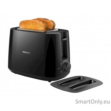 Philips Daily collection toaster HD2582/90 Power 900 W Number of slots 2 Housing material Plastic Black 1