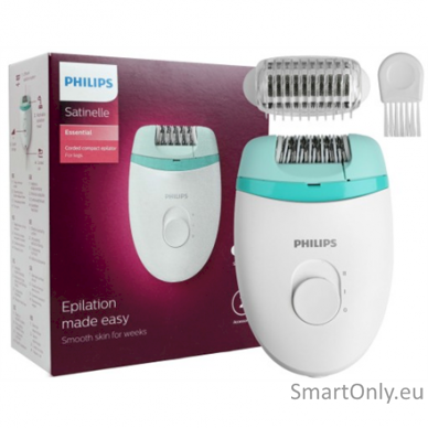 Philips Epilator Satinelle Essential BRE245/00 White/Green 1