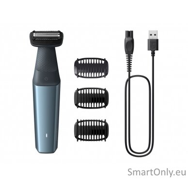 Philips | Hair clipper for body | BG3027/05 | Cordless | Wet & Dry | Number of length steps 3 | Blue/Black 5