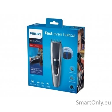 Philips Hair clipper series 5000 HC5630/15 Cordless or corded, Number of length steps 28, Step precise 1 mm, Black/Grey 8
