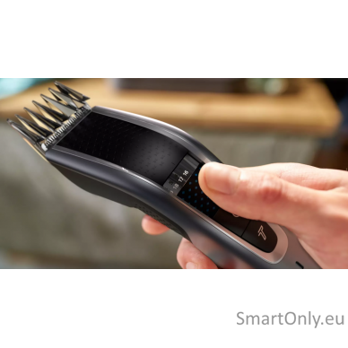 Philips Hair clipper series 5000 HC5630/15 Cordless or corded, Number of length steps 28, Step precise 1 mm, Black/Grey 4