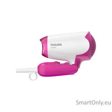 Philips Hair Dryer BHD003/00 1400 W, Number of temperature settings 2, White/Pink 2