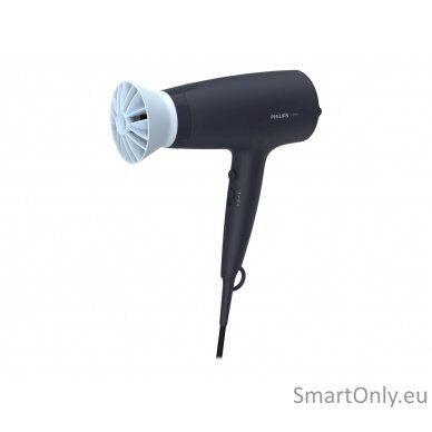 Philips Hair Dryer BHD360/20 2100 W, Number of temperature settings 6, Ionic function, Diffuser nozzle, Black/Blue 6