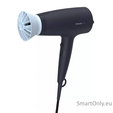 Philips Hair Dryer BHD360/20 2100 W, Number of temperature settings 6, Ionic function, Diffuser nozzle, Black/Blue 2