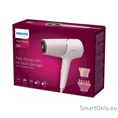 Philips Hair Dryer BHD530/00 2300 W, Number of temperature settings 6, Ionic function, Pink 4