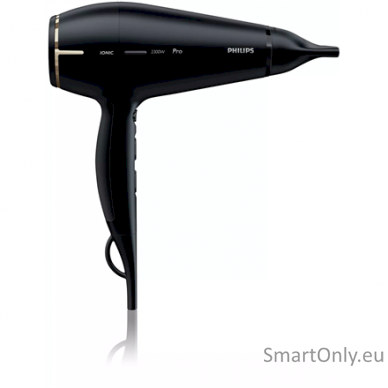 Philips Hair Dryer HPS920/00 Prestige Pro 2300 W, Number of temperature settings 3, Ionic function, Black/Gold 3