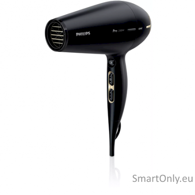 Philips Hair Dryer HPS920/00 Prestige Pro 2300 W, Number of temperature settings 3, Ionic function, Black/Gold 4