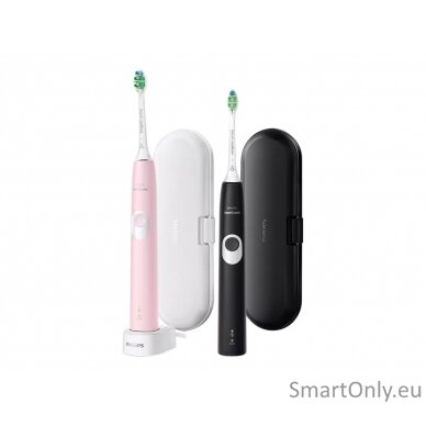 Philips HX6800/35 ProtectiveClean 4300 Sonic Electric toothbrush, 2 pcs, Black/Pastel Pink Philips 2