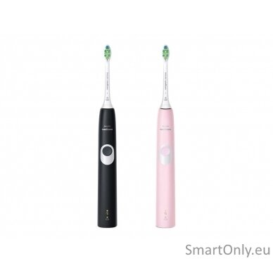 Philips HX6800/35 ProtectiveClean 4300 Sonic Electric toothbrush, 2 pcs, Black/Pastel Pink Philips 3