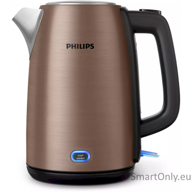 Philips Kettle HD9355/92 Viva Collection Electric  1740-2060 W 1.7 L Stainless steel 360° rotational base Copper 1