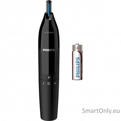 Philips Nose and Ear Trimmer NT1650/16 Wet & Dry, Black, Cordless 5