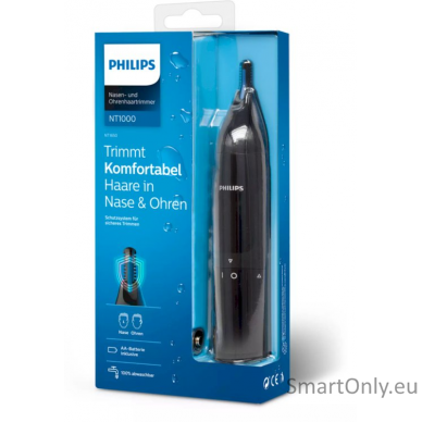 Philips Nose and Ear Trimmer NT1650/16 Wet & Dry, Black, Cordless 3