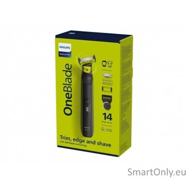 Philips OneBlade Pro Shaver for Face and Body QP6541/15 Operating time (max) 90 min, Wet & Dry, Lithium Ion, Black 6