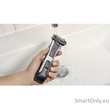 Philips Showerproof body groomer BG7025/15 Body groomer, Cordless, Number of length steps 5, Rechargeable,   Lithium-ion, Operating time 80 min, Charging time 1 h, Black/Stainless 3