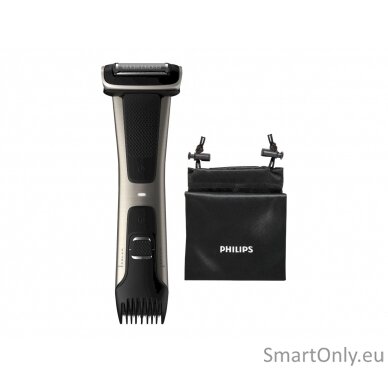 Philips Showerproof body groomer BG7025/15 Body groomer, Cordless, Number of length steps 5, Rechargeable,   Lithium-ion, Operating time 80 min, Charging time 1 h, Black/Stainless 5