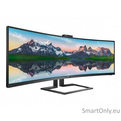 Philips SuperWide curved LCD display 499P9H/00	 48.8 ", VA, Dual QHD, 5120 x 1440 pixels, 32:9, 5 ms, 450 cd/m², Black, Headphone out 11