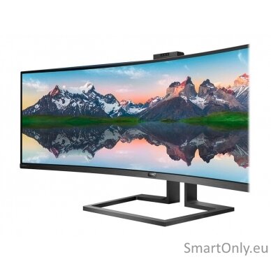 Philips SuperWide curved LCD display 499P9H/00	 48.8 ", VA, Dual QHD, 5120 x 1440 pixels, 32:9, 5 ms, 450 cd/m², Black, Headphone out 17