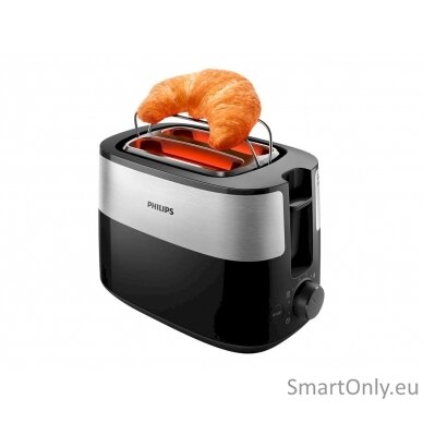 Philips Toaster HD2516/90 Daily Collection Power 830 W Number of slots 2 Housing material Plastic Black 5