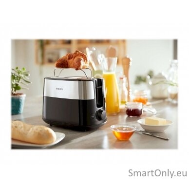 Philips Toaster HD2516/90 Daily Collection Power 830 W Number of slots 2 Housing material Plastic Black 9