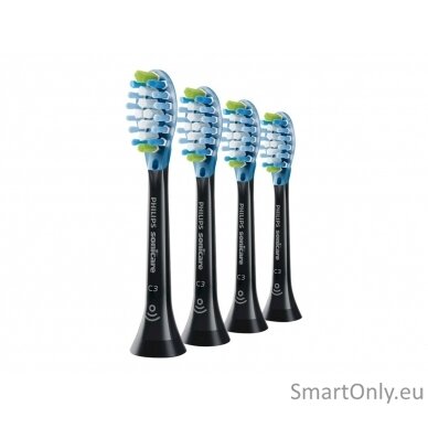 Philips Toothbrush Heads HX9044/33 Sonicare C3 Premium Plaque Heads, For adults and kids, Number of brush heads included 4, Sonic technology, Black 4