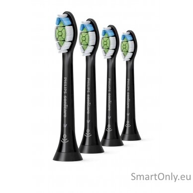 Philips Toothbrush replacement HX6064/11 Heads, For adults, Number of brush heads included 4, Black