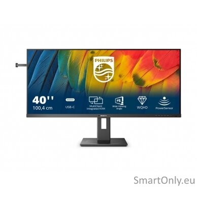 Philips USB-C Hub Monitor 	40B1U5600/00 40 ", IPS, WQHD, 3440 x 1440, 21:9, 4 ms, 500 cd/m², Black, 120 Hz, HDMI ports quantity 1 20