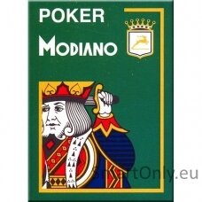 Poker 4 Jumbo Index kortos (tamsiai žalios) Modiano