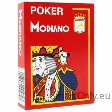 Poker Modiano žaidimų kortos (raudonos)