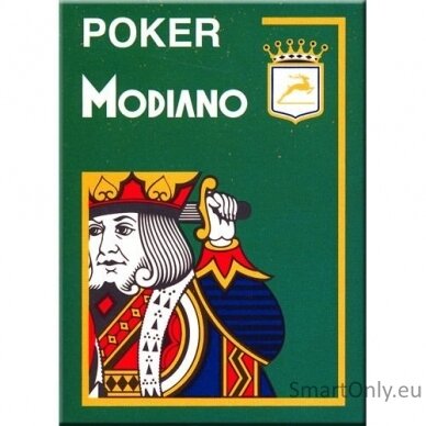 Poker 4 Jumbo Index kortos (tamsiai žalios) Modiano 1