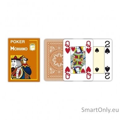 Poker žaidimo kortos (oranžinės) Modiano 2