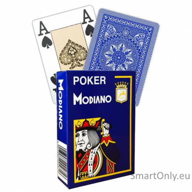 Poker žaidimų kortos (mėlynos) Modiano