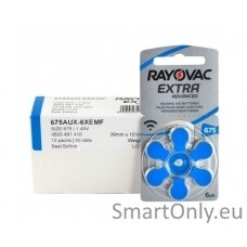 Rayovac Extra Advanced 675 baterijos klausos aparatams 60 vnt.