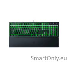 Razer Gaming Keyboard Ornata V3 X Gaming keyboard Cable routing options; Razer Synapse enabled; Fully programmable keys with on-the-fly macro recording; 6-key roll over; Gaming mode option; Braided fiber cable 1000 Hz Ultrapolling; Soft cushioned gaming-g