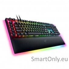 Razer Mechanical Gaming Keyboard BlackWidow V4 Pro Gaming Keyboard 5052 Aluminum Alloy Top Case; 5 dedicated macros keys; 3 dedicated macro side buttons; 2-side underglow on main chassis with 3-side underglow on wrist-rest; Up to 8,000 Hz polling rate RGB