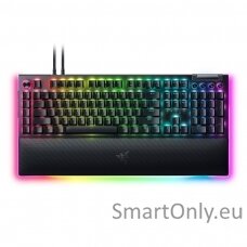 Razer Mechanical Gaming Keyboard BlackWidow V4 Pro Gaming Keyboard 5052 Aluminum Alloy Top Case; 5 dedicated macros keys; 3 dedicated macro side buttons; 2-side underglow on main chassis with 3-side underglow on wrist-rest; Up to 8,000 Hz polling rate RGB