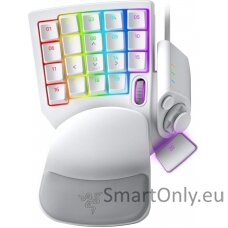 Razer Tartarus Pro Gaming Keypad, Wired, White Razer Tartarus Pro Gaming Keypad Razer Analog Optical Switches, Dual-Function Keys, Adjustable actuation, 32 programmable keys, Unlimited macro length and 8 quick-toggle profiles RGB LED light Wired