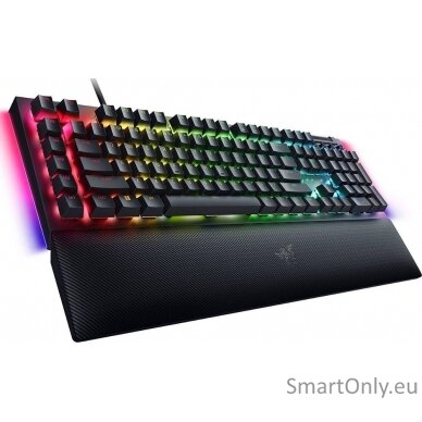 Razer BlackWidow V4 Razer Synapse enabled; 5052 Aluminum Alloy Top Case; 6 dedicated macros keys; 2-side underglow; Up to 8,000Hz polling rate RGB LED light US Wired Black Mechanical Gaming keyboard Yellow Switches 2