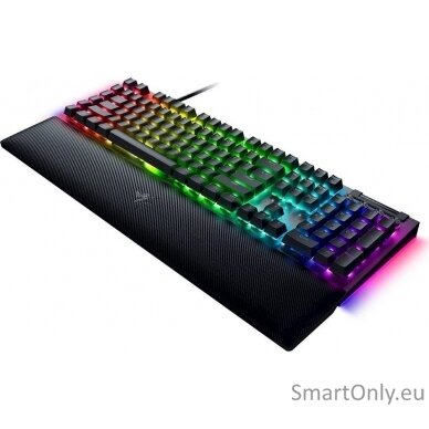 Razer BlackWidow V4 Razer Synapse enabled; 5052 Aluminum Alloy Top Case; 6 dedicated macros keys; 2-side underglow; Up to 8,000Hz polling rate RGB LED light US Wired Black Mechanical Gaming keyboard Yellow Switches 1