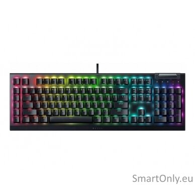 Razer BlackWidow V4 X Mechanical Gaming Keyboard, Green Switch, US Layout, Wired, Black Razer