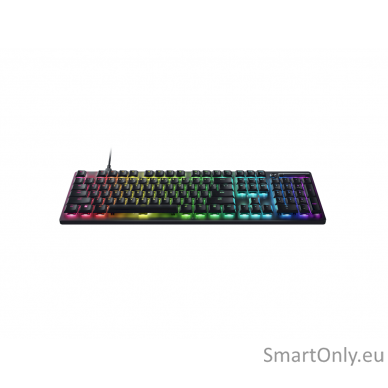 Razer Deathstalker V2 Gaming Keyboard Fully programmable keys with on-the-fly macro recording; N-key roll over; Multi-functional media button and media roller RGB LED light RU Wired  Linear Optical Switch 6