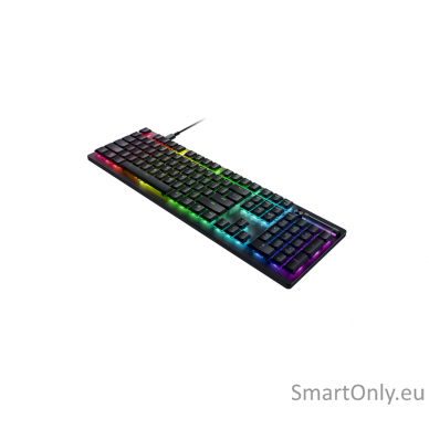 Razer Deathstalker V2 Gaming Keyboard Fully programmable keys with on-the-fly macro recording; N-key roll over; Multi-functional media button and media roller RGB LED light RU Wired  Linear Optical Switch 2