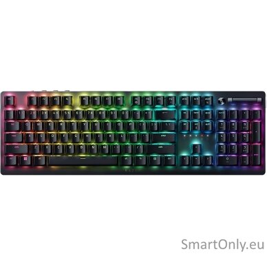 Razer Gaming Keyboard  Deathstalker V2 Gaming Keyboard Ultra-Slim Casing with Durable Aluminum Top Plate; Laser-Etched Keycaps with Ultra-Durable Coating RGB LED light US Wired Black Bluetooth Numeric keypad Optical Switches (Linear)