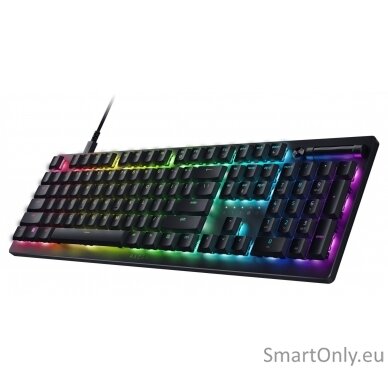 Razer Gaming Keyboard Deathstalker V2 Pro Gaming Keyboard Detachable braided fiber Type-C cable; 70 million keystroke lifespan RGB LED light US Wired Black Low-Profile Optical Switches (Clicky) 4