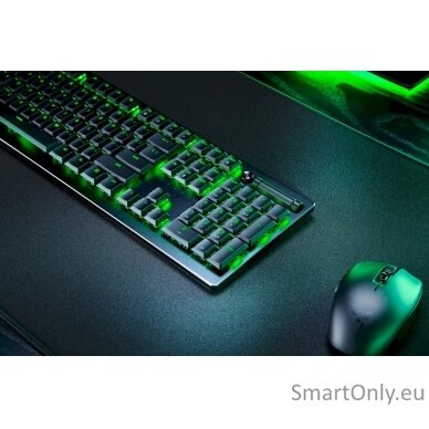 Razer Gaming Keyboard Deathstalker V2 Pro Gaming Keyboard Duration up to 70 million characters; Multi-function multimedia button and wheel; Razer Synapse compatibility; Fully programmable keys with on-the-fly macro recording; N-key rollover; Gaming mode;  1