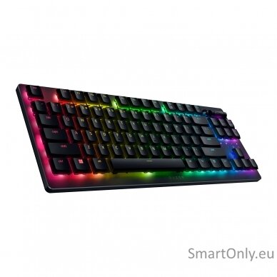 Razer Gaming Keyboard Deathstalker V2 Pro Tenkeyless Gaming Keyboard Ultra-Long 50-hour Battery Life; Detachable braided fiber Type-C cable RGB LED light US Wireless Black Bluetooth Wireless connection Optical Switches (Linear) 2
